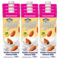 Almond Breeze Unsweetened Vanilla Almond Milk x 12